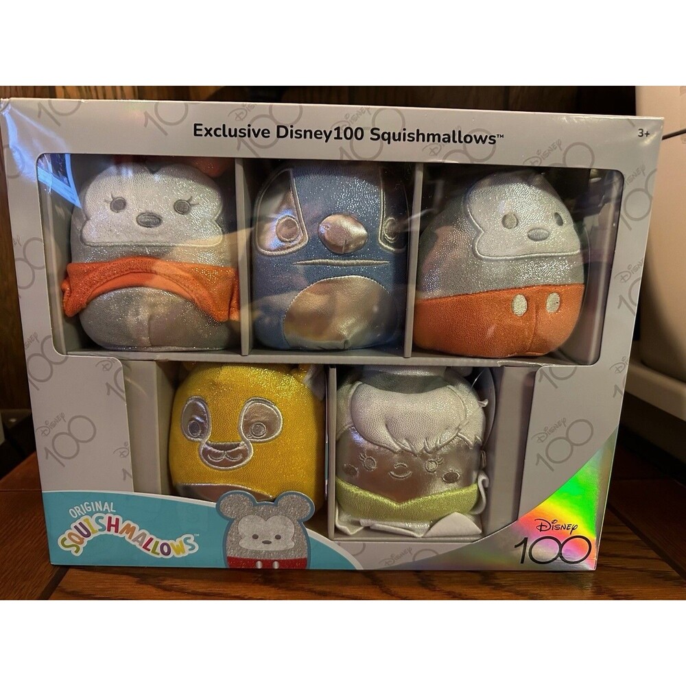 New Squishmallows Disney 100 - 5pk Box Set